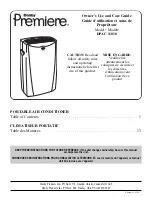 Danby Premiere DPAC 11010 Owner'S Use And Care Manual preview