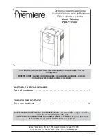 Preview for 1 page of Danby Premiere DPAC 13009 Owner'S Use And Care Manual