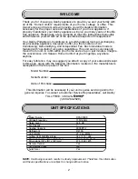 Preview for 3 page of Danby Premiere DPAC 9009 Owner'S Use And Care Manual