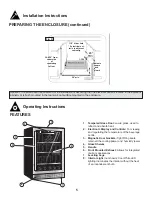 Предварительный просмотр 8 страницы Danby Silhouette Professional DBC056D4BSSPR Owner'S Use And Care Manual