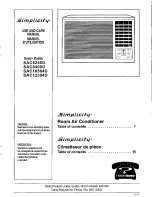 Preview for 18 page of Danby Simplicity SAC10504D Use And Care Manual