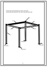 Предварительный просмотр 8 страницы Dancover Gazebo San Pablo 3x3m Manual