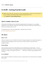 Preview for 1 page of D&D Technologies Codelocks CL4500 Getting Started Manual