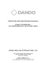 Preview for 1 page of Dando TERRIER Mk 1 Operating And Maintenance Manual