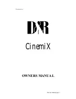 D&R CinemIX Owner'S Manual preview