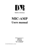 D&R Mic-Amp User Manual предпросмотр