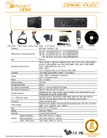 Предварительный просмотр 2 страницы DANE-ELEC SO SPEAKY HDMI Datasheet