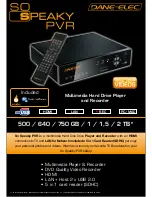 Предварительный просмотр 1 страницы DANE-ELEC SO SPEAKY PVR Datasheet