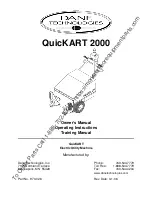Dane Technologies QuicKART 2000 Owner'S Manual preview