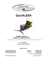 Dane Technologies QuicKLEEN Owner'S Manual & Operating Instructions preview