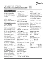 Danfoss 088L5130 Installation Manual предпросмотр