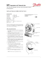 Предварительный просмотр 1 страницы Danfoss 102 Installation And Wiring Instructions
