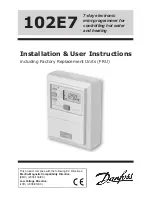 Preview for 1 page of Danfoss 102E7 Installation & User'S Instructions