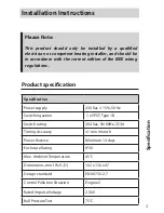 Предварительный просмотр 3 страницы Danfoss 103E5 Installation & User'S Instructions