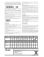 Предварительный просмотр 2 страницы Danfoss 852 User Instructions