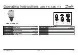 Preview for 1 page of Danfoss AME 110 Operating Instructions Manual