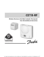 Danfoss CET B-RF User & Installation Instructions Manual предпросмотр