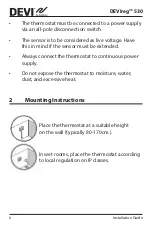 Preview for 6 page of Danfoss DEVI DEVIreg 530 Installation Manual