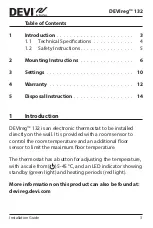 Предварительный просмотр 3 страницы Danfoss DEVIreg 132 Installation Manual