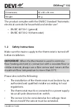 Preview for 5 page of Danfoss DEVIreg 132 Installation Manual