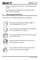 Предварительный просмотр 6 страницы Danfoss DEVIreg 132 Installation Manual