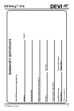 Предварительный просмотр 11 страницы Danfoss DEVIreg 316 Installation Manual