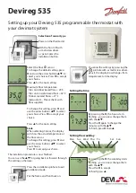 Предварительный просмотр 1 страницы Danfoss Devireg 535 Setting Up