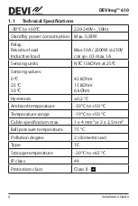 Предварительный просмотр 4 страницы Danfoss DEVIreg 610 Installation Manual