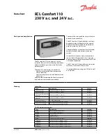 Preview for 1 page of Danfoss ECL Comfort 110 Datasheet