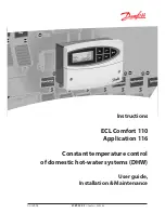 Предварительный просмотр 1 страницы Danfoss ECL Comfort 110 User Manual, Installation & Maintenance