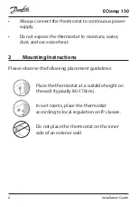 Preview for 6 page of Danfoss ECtemp 130 Installation Manual