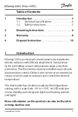 Предварительный просмотр 3 страницы Danfoss ECtemp 330 Installation Manual