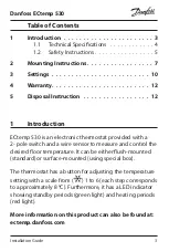 Предварительный просмотр 3 страницы Danfoss ECtemp 530 Installation Manual