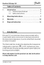 Предварительный просмотр 3 страницы Danfoss ECtemp 531 Installation Manual