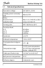 Предварительный просмотр 4 страницы Danfoss ECtemp 532 Installation Manual