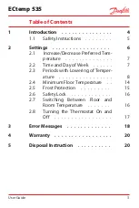 Preview for 3 page of Danfoss ECtemp 535 User Manual