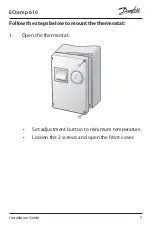 Предварительный просмотр 7 страницы Danfoss ECtemp 610 Installation Manual