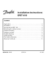 Preview for 1 page of Danfoss EFET 160 Installation Instructions Manual