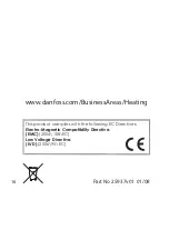 Предварительный просмотр 16 страницы Danfoss FMT230D User And Installation Instructions Manual