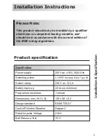 Предварительный просмотр 3 страницы Danfoss FP715 Installation & User'S Instructions