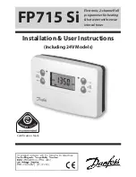 Предварительный просмотр 1 страницы Danfoss FP715Si Installation & User'S Instructions