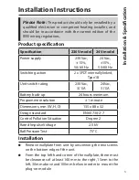 Preview for 3 page of Danfoss FP715Si Installation & User'S Instructions