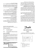 Danfoss FP975 User Instructions предпросмотр