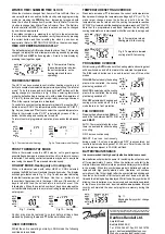 Preview for 4 page of Danfoss HC75-1 Setting Instructions