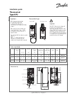 Preview for 1 page of Danfoss KPU 19 Installation Manual