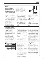 Предварительный просмотр 2 страницы Danfoss KPU 19 Installation Manual