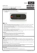 Предварительный просмотр 1 страницы Danfoss Optyma AK-RC 251 Installation Manual