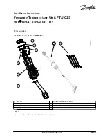 Danfoss PTU 025 Installation Instructions Manual предпросмотр