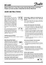 Предварительный просмотр 1 страницы Danfoss RT1-RF User Instructions