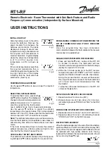 Preview for 1 page of Danfoss RT1-RF User Instructions